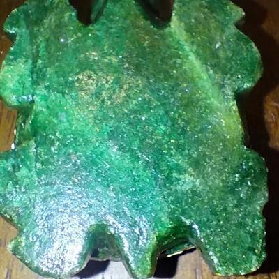 Natural Jade Meena Art Tortoise Statue, Prosperity