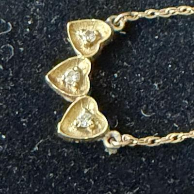 Sale Photo Thumbnail #251: 14K with diamonds 
14" long, 2.3 grams