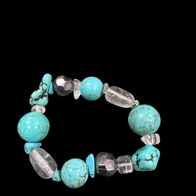 Sale Photo Thumbnail #189: Two Faux Turquoise Necklaces and One Bracelet