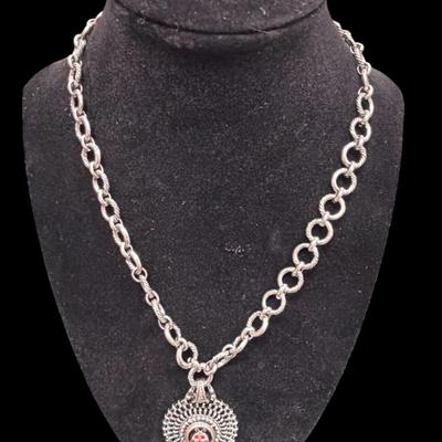 Sale Photo Thumbnail #195: Three Silver Toned Ladies Necklaces