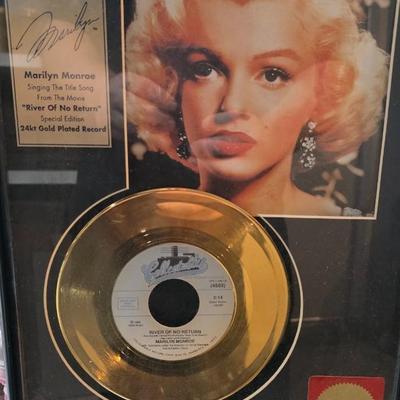 Marilyn Monroe “River of No Return” 24kt Gold-Plated Record Framed Special Edition Collectible Display