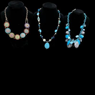 Sale Photo Thumbnail #215: Beautiful in Blue Necklaces Set of 3