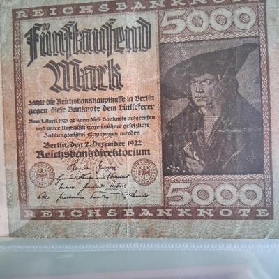 Post WWI 1923 German 5000 Marks