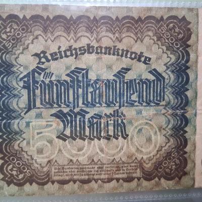 Post WWI 1923 German 5000 Marks