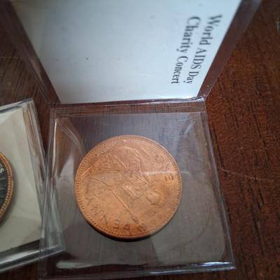 Vintage Princess Diana Commemorative Coins, Set of 2