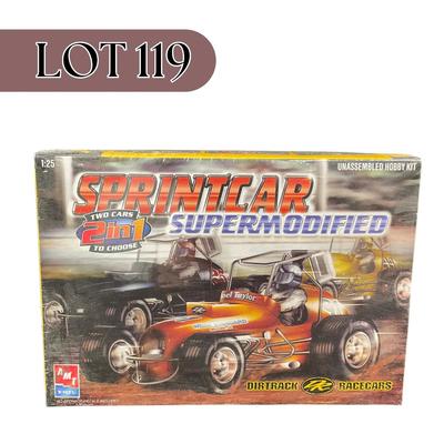 -119- 1:25 SCALE | Sprint Car Supermodified Model Kit | Sealed