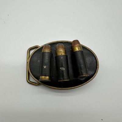 Vintage Solid Brass Belt Buckle For .45 ACP BTS USA