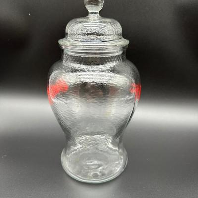 Vintage Coca-Cola Textured Glass Cookie Jar w/ Lid – Coke Advertising