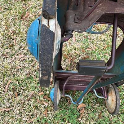 Vintage Steel Pedal Car Convertible – Original Blue Paint (Maverick Western Flyer)