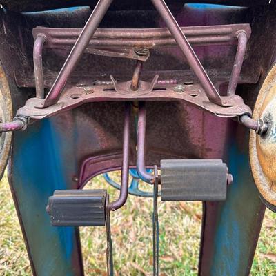 Vintage Steel Pedal Car Convertible – Original Blue Paint (Maverick Western Flyer)