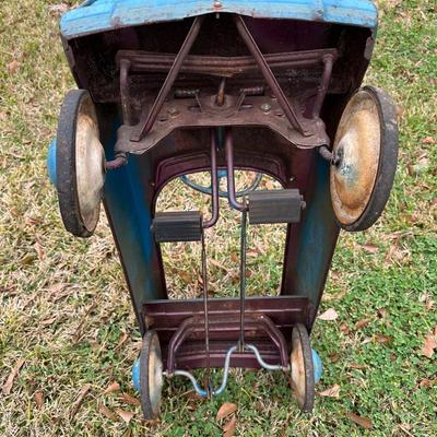 Vintage Steel Pedal Car Convertible – Original Blue Paint (Maverick Western Flyer)