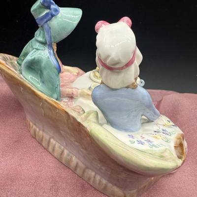 Sale Photo Thumbnail #279: Vintage collectible.  Royal Doulton, designed by M. Railston
Issued 1`935=1982
no chips, perfect condition
5.5 inches tall, 7 inches wide