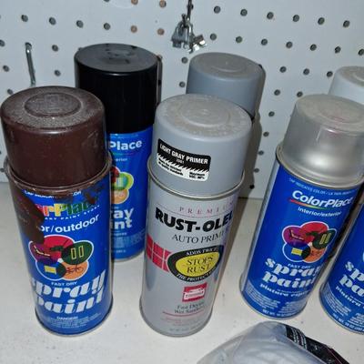 SPRAY PAINT AND DISPOSABLE MASKS