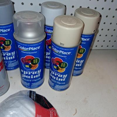 SPRAY PAINT AND DISPOSABLE MASKS