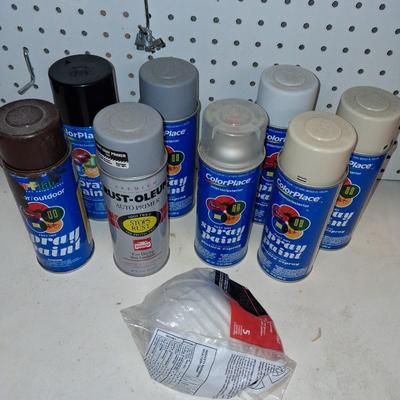 SPRAY PAINT AND DISPOSABLE MASKS