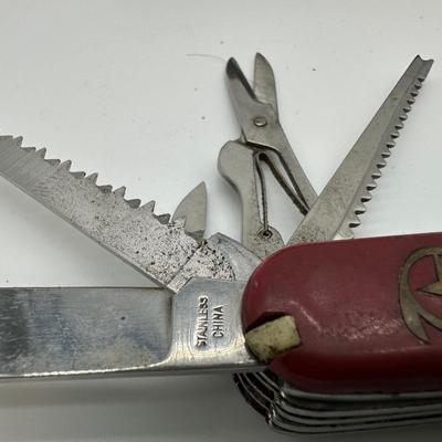 Vintage Camping / Scout Multi-Tool Pocket Knife Lot (2 Knives)