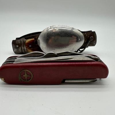 Vintage Camping / Scout Multi-Tool Pocket Knife Lot (2 Knives)