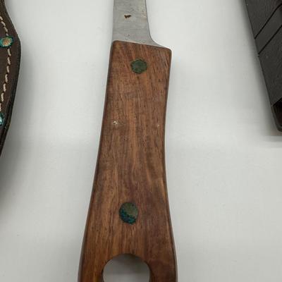 Buck 123A Fixed Blade Filet Knife & Boker Solingen Stainless Filet Knife w/ Sheaths – Lot of 2