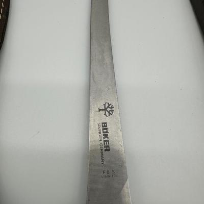 Buck 123A Fixed Blade Filet Knife & Boker Solingen Stainless Filet Knife w/ Sheaths – Lot of 2