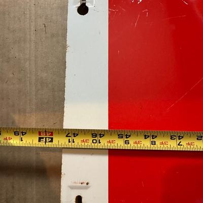 Vintage Coca-Cola “Enjoy Coca-Cola” Metal Sign – Large Horizontal, Original Patina