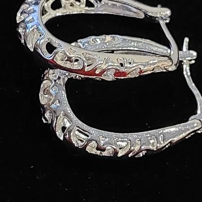 Silver tone earrings