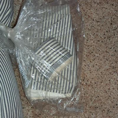 2 NEW DOWN FILLED/FEATHER PILLOWS AND EXTRA MATERIAL