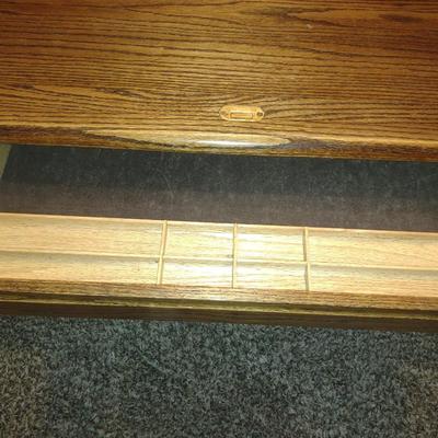 QUALITY OAK CREST ROLL TOP DESK IN GREAT CONDITION