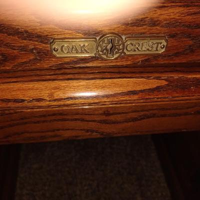 QUALITY OAK CREST ROLL TOP DESK IN GREAT CONDITION