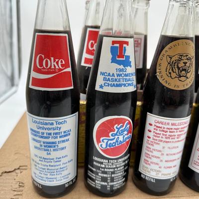 Vintage Coca-Cola Wooden Crate w/ 24 Unopened Commemorative Coke Bottles (Sports & Olympics)