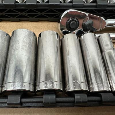 3/8 Craftsman & Klein Mixed Socket Set w/ Ratchet and Extension – SAE & Metric