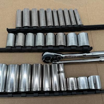 3/8 Craftsman & Klein Mixed Socket Set w/ Ratchet and Extension – SAE & Metric