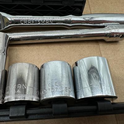 3/8 Craftsman & Klein Mixed Socket Set w/ Ratchet and Extension – SAE & Metric