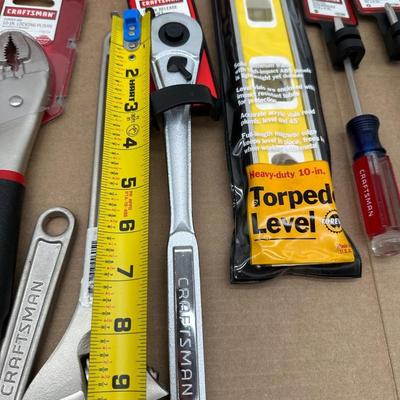 Craftsman Mixed Tool Lot – Staple Gun, Bolt-Out Set, Locking Pliers, Wrenches, Screwdrivers