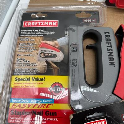 Craftsman Mixed Tool Lot – Staple Gun, Bolt-Out Set, Locking Pliers, Wrenches, Screwdrivers