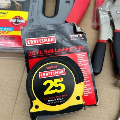 Craftsman Mixed Tool Lot – Staple Gun, Bolt-Out Set, Locking Pliers, Wrenches, Screwdrivers