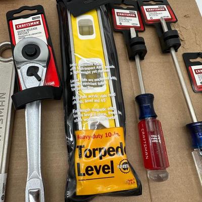 Craftsman Mixed Tool Lot – Staple Gun, Bolt-Out Set, Locking Pliers, Wrenches, Screwdrivers