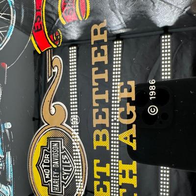 Framed Harley-Davidson “Harleys & Whiskey” Glass Print w/ Wood Frame & Hanger