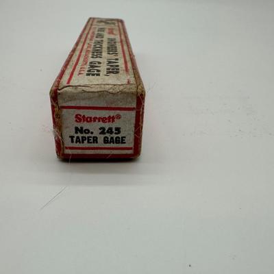 Starrett No. 245 Engineers Taper, Wire & Thickness Gauge w/ Original Box