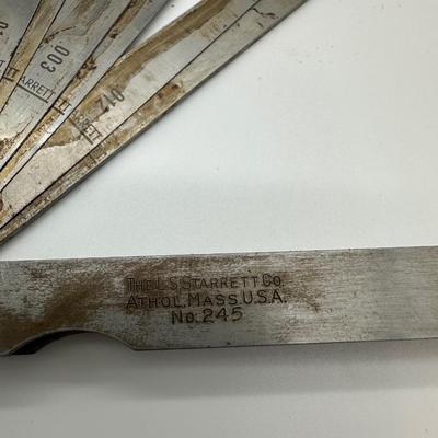 Starrett No. 245 Engineers Taper, Wire & Thickness Gauge w/ Original Box