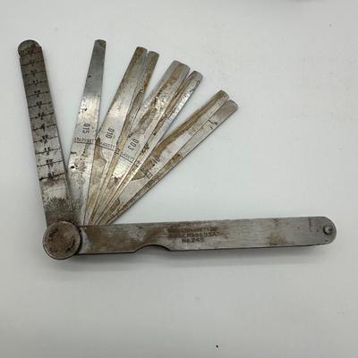 Starrett No. 245 Engineers Taper, Wire & Thickness Gauge w/ Original Box
