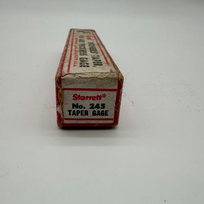 Starrett No. 245 Engineers Taper, Wire & Thickness Gauge w/ Original Box
