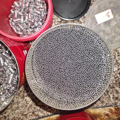 #6 LEAD SHOT AND A. LARGE AMOUNT OF CAST LEAS BULLETS