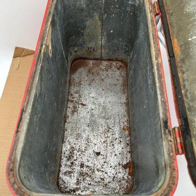 Vintage Drink Coca-Cola Metal Cooler Chest w/ Lid