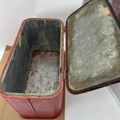 Vintage Drink Coca-Cola Metal Cooler Chest w/ Lid