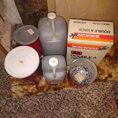 #2, #6,#7-1/2 LEAD SHOT AND WINCHESTER DOUBLE A WADS FOR RELOADING ALONG WITH CAST LEAD BULLETS