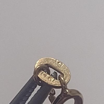 14 Karat Yellow Gold Fancy 'S' Link Necklace with Dual Gemstone Heart Pendant- Approx Total Weight 3.92 Grams (#19)