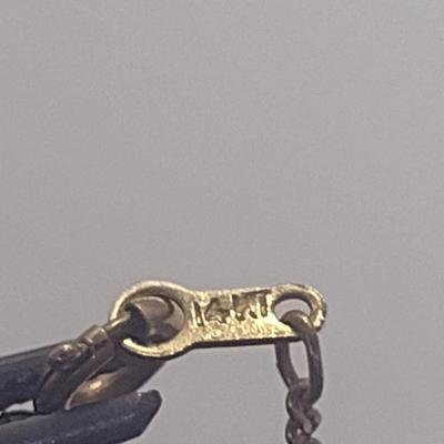 14 Karat Yellow Gold Necklace with Heart Shaped Diamond Pendant- Approx Total Weight 2.83 Grams (#20)