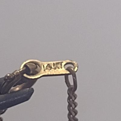 14 Karat Yellow Gold Necklace with Heart Shaped Diamond Pendant- Approx Total Weight 2.83 Grams (#20)