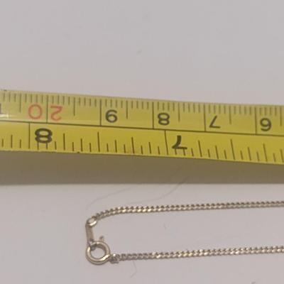 14 Karat Yellow Gold Necklace with Heart Shaped Diamond Pendant- Approx Total Weight 2.83 Grams (#20)