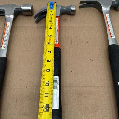 Craftsman Claw Hammer Lot (3) – Steel Handle & Fiberglass, Made in USA